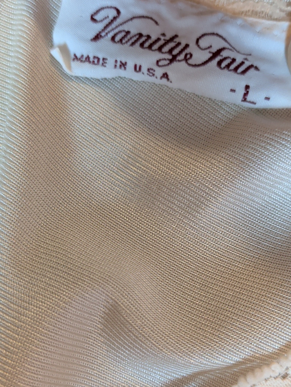 Vintage 70s Vanity Fair Pink Nylon Nightgown Negligee Lace Sz L MCM - Picture 13 of 15